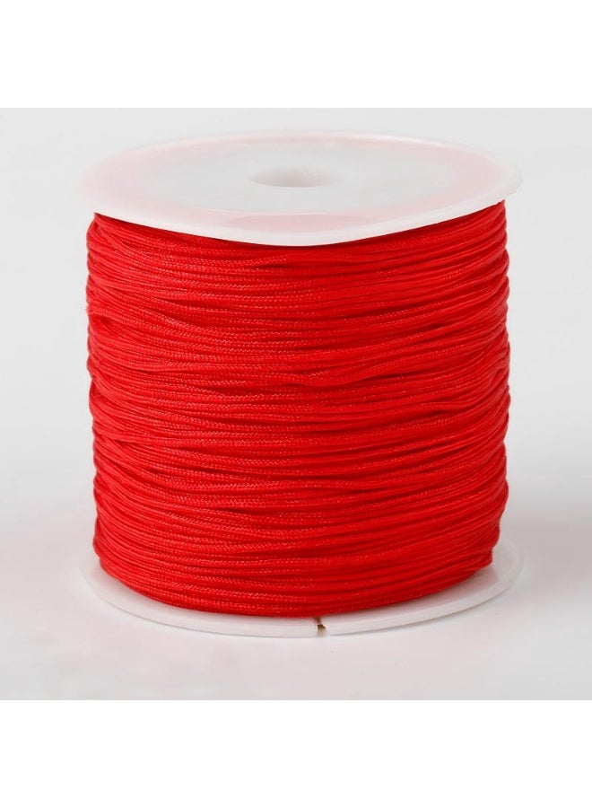 100 Meters 0.8mm Red Elastic String Stretch Cord for Beading Bracelets and Jewelry Making - Image 1